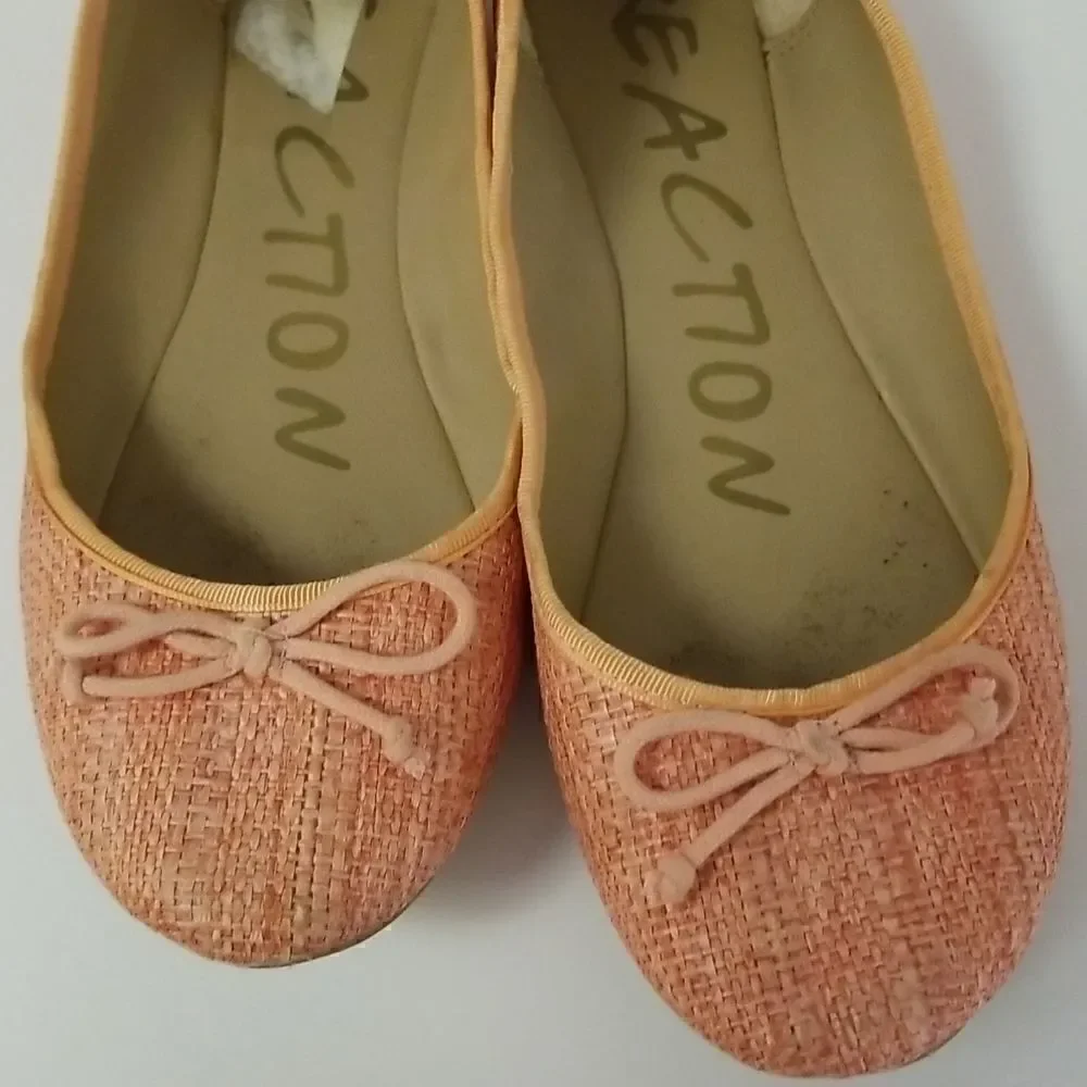 Reaction peach colored flats, size 8.5.